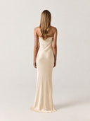 Dana Satin Dress | Cream