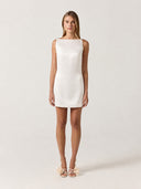 Robe courte en satin Laescala