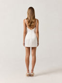 Robe courte en satin Laescala