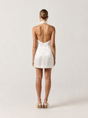 Robe courte en satin Mallorca