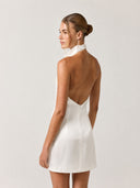 Robe courte en satin Mallorca