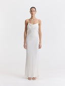 Mimi Dress | White and gold