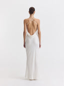 Mimi Dress | White and gold