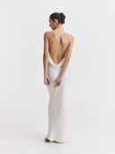 Mimi Dress | White and gold