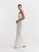 Mimi Dress | White and gold