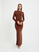 Vestido Consuelo | Marrón Chocolate