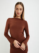 Vestido Consuelo | Marrón Chocolate