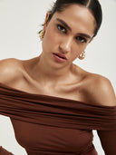 Top Cassandra | Marrón Chocolate